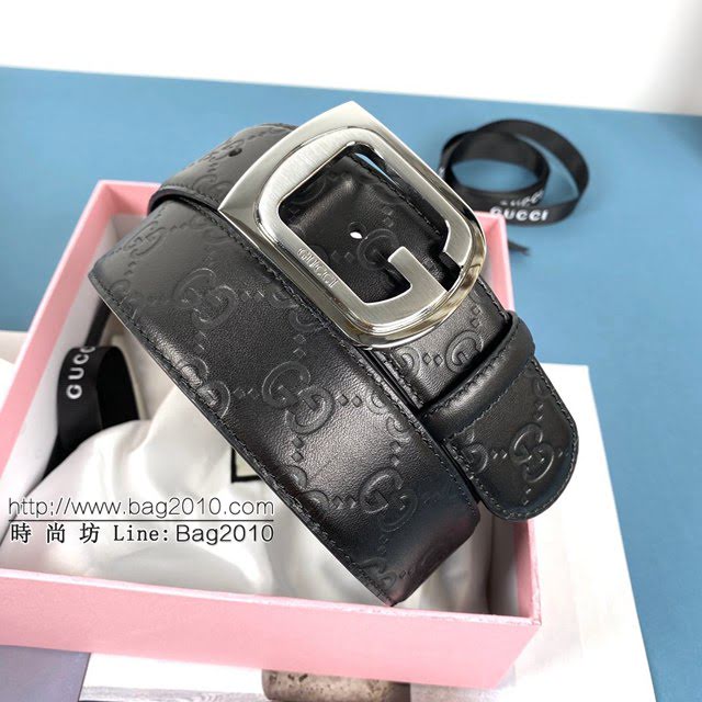 Gucci男士皮帶 古奇純銅五金帶扣小牛皮腰帶  jjp1180